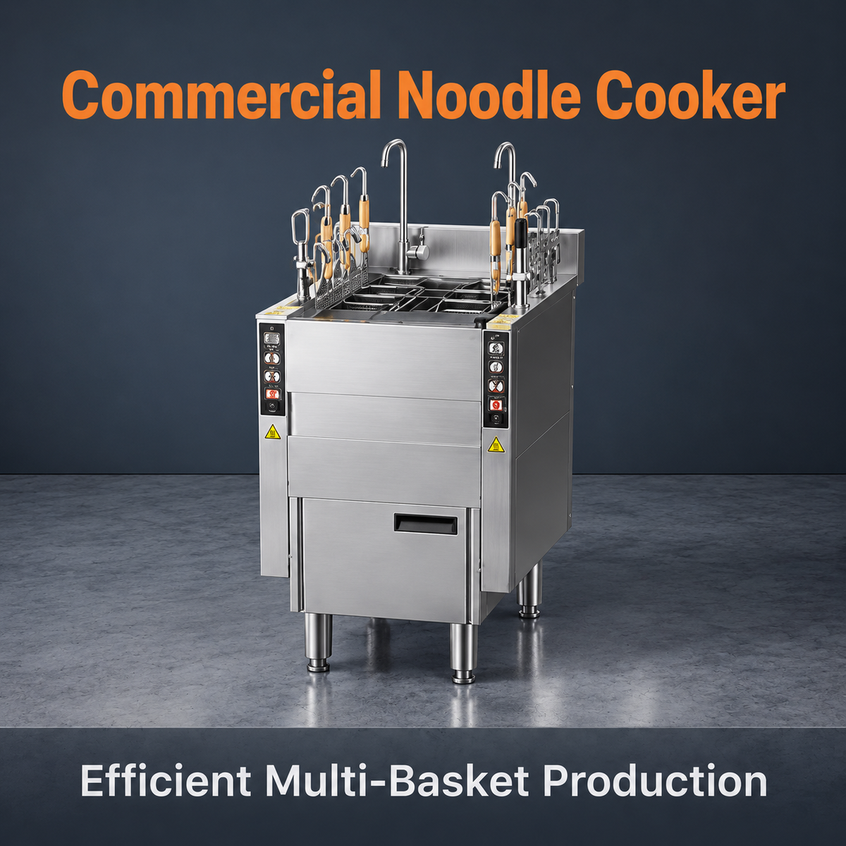 Electric 6-basket Automatic-lift Noodle Cooker - Standard Type/JZML-6-A