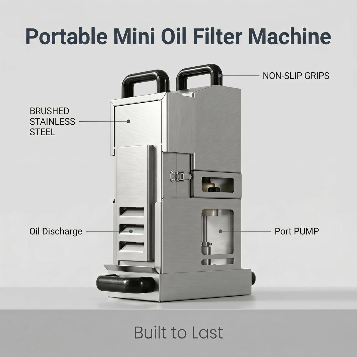Full Stainless Steel Small Portable Oil Filter Machine, Fine Precision Strainer, Non-slip Anti-scald Dual Handles for Home Kitchen Restaurant Outdoor