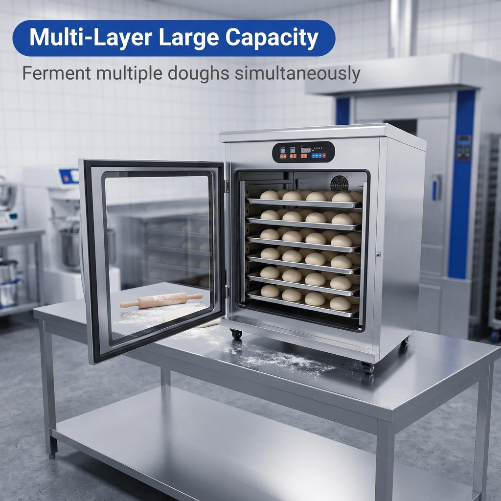 Commercial Dough Proofer, Multi-Spec Stainless Steel Bread Fermentation Cabinet for Bakery & Kitchen