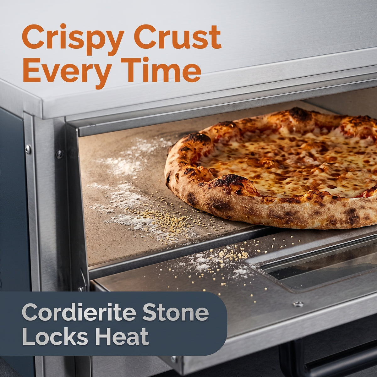 Commercial Electric Pizza Oven, 350℃ Max, 2 Optional Models Single/Double Layer with Independent Temperature Control