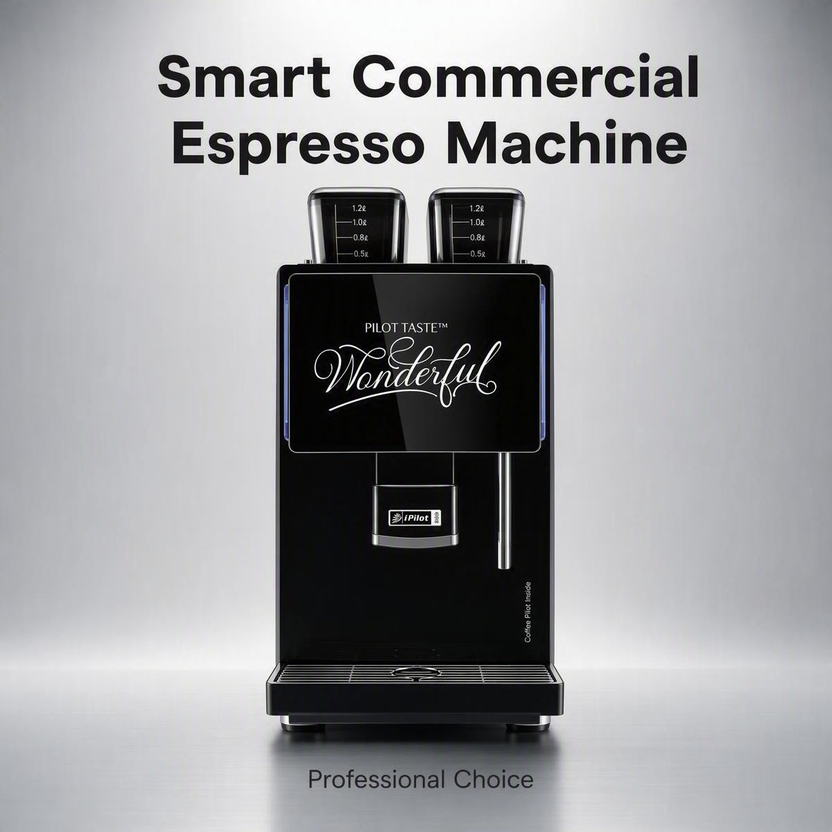 QA600 Series Smart Commercial Freshly Ground Coffee Machine, 24g Precision Brewing Dual Hopper Auto Operation