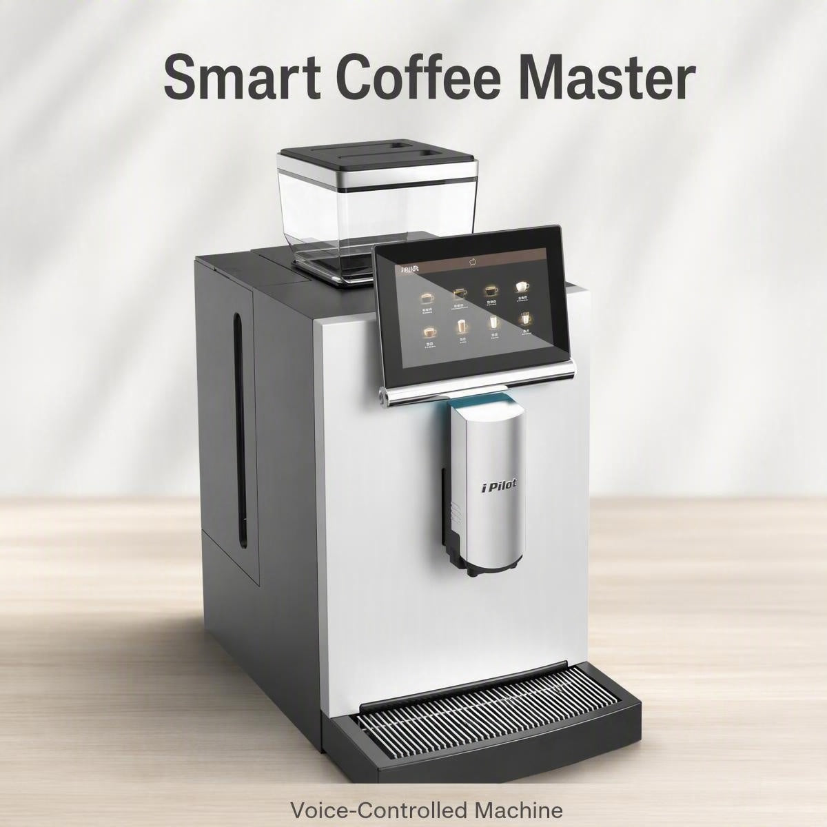 Q2 Pro Smart Voice Controlled Fresh Grind Coffee Machine with Commercial Refrigerated Cabinet