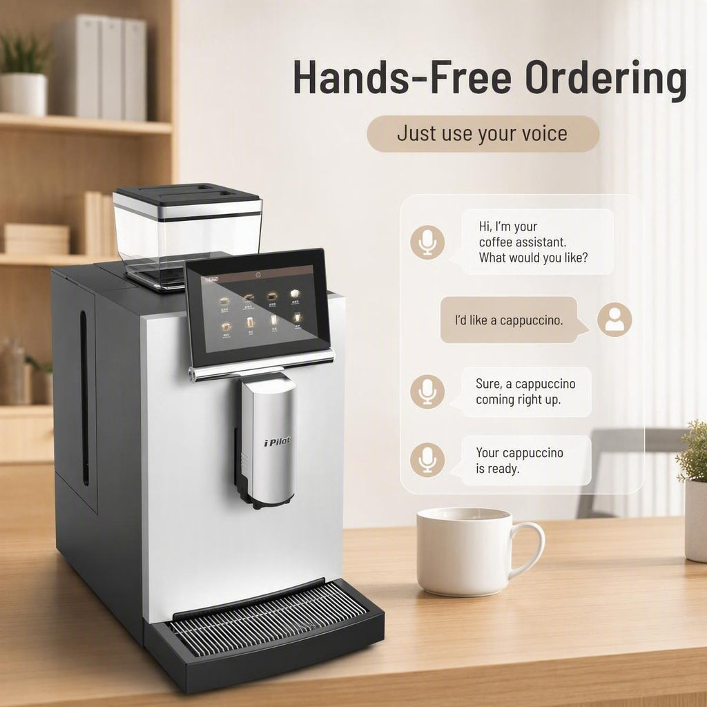 Q2 Pro Smart Voice Controlled Fresh Grind Coffee Machine with Commercial Refrigerated Cabinet