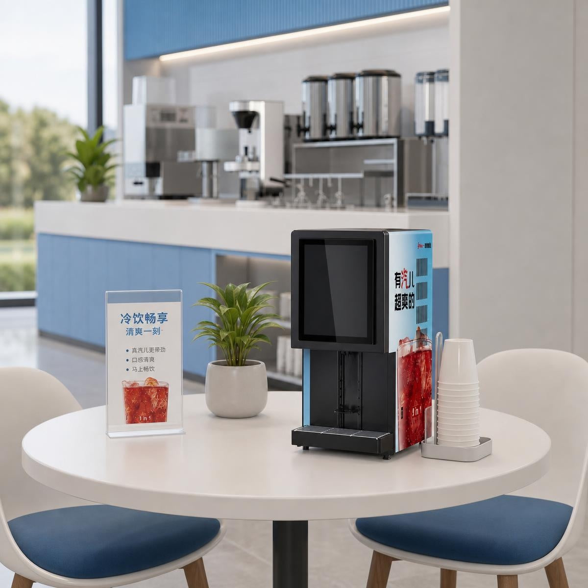 9 in 1 AI Sparkling & Micro-Alcohol Self-Service Beverage Machine, Commercial Compact Touchscreen Drink Dispenser